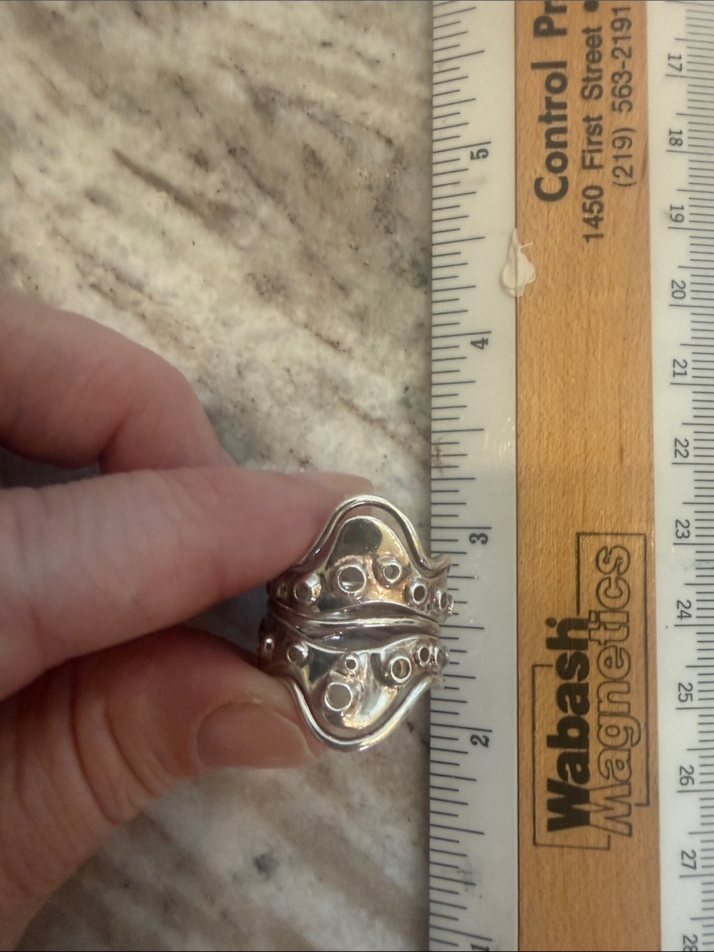 Robert Lee Morris Sculptural Stacked Ring - Silver | Size 6 - Picture 8 of 12